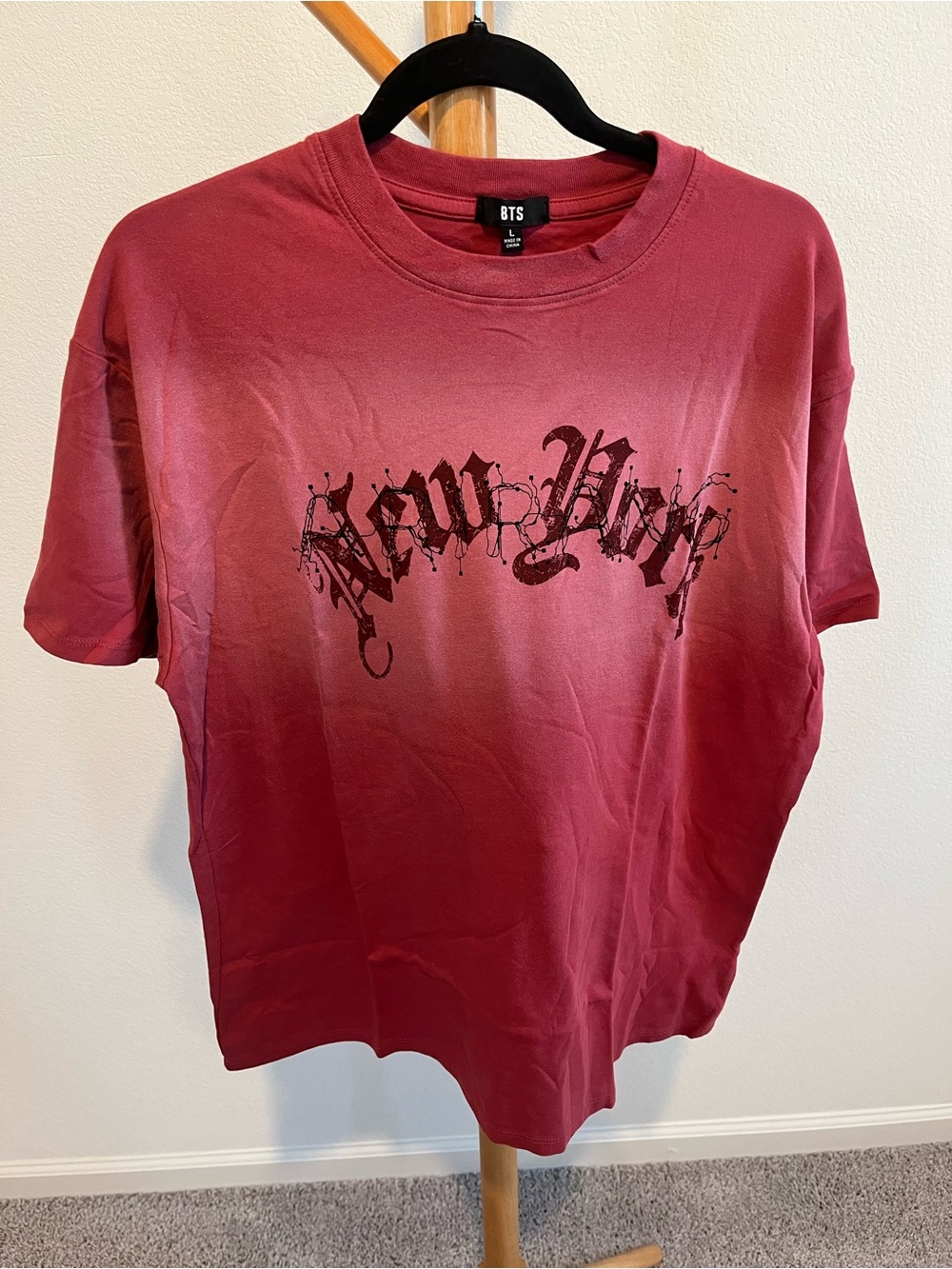 OFFICIAL BTS Arirang New York Pop-Up Exclusive Red Shirt - Size Large